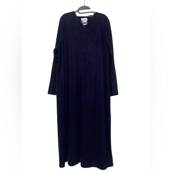 Elegant Navy Long Sleeve house coat robe - Picture 1 of 10